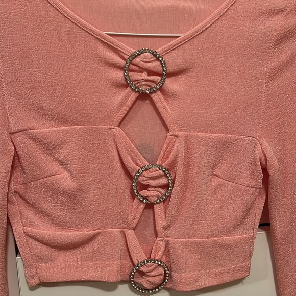 Motel Rocks Pink Sexy Sparkly Top - Picture 2 of 4